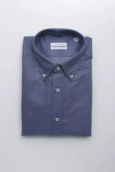 Robert Friedman Cotton Men's Men's Shirt In Blue