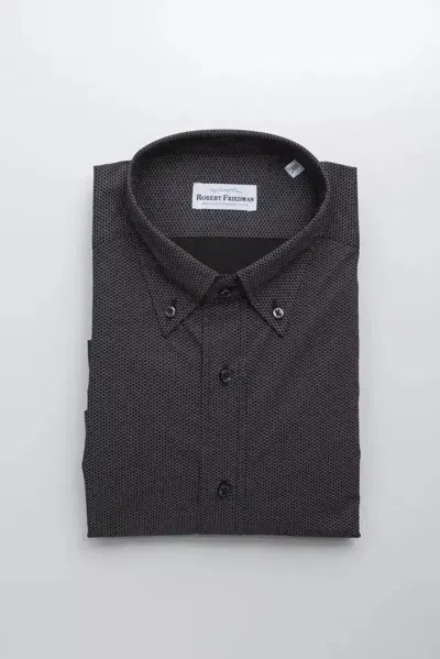Robert Friedman Cotton Men's Men's Shirt In Gray