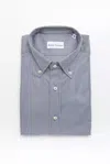 Robert Friedman Blue Cotton Shirt In Grey