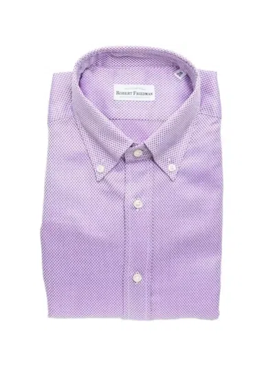 Robert Friedman Dotted Button-down Shirt In Purple