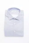 Robert Friedman Light Blue Cotton Men Men's Shirt In Blue