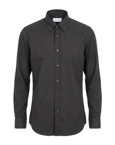 Robert Friedman Man Shirt Burgundy Size 17 ¾ Cotton In Gray