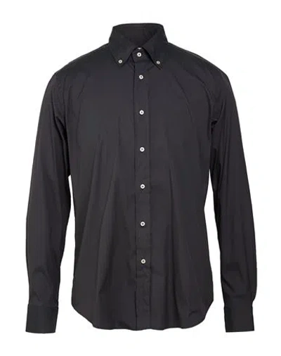 Robert Friedman Man Shirt Charcoal Size 17 ¾ Cotton, Polyamide, Elastane In Grey