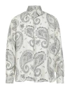 Robert Friedman Man Shirt Ivory Size 16 Silk In Multi