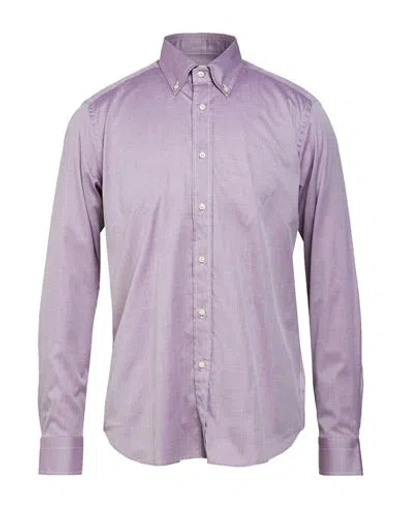 Robert Friedman Man Shirt Lilac Size 15 ½ Cotton In Purple