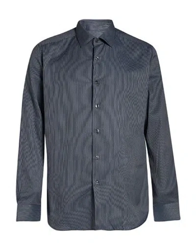 Robert Friedman Man Shirt Navy Size 15 ½ Cotton In Gray