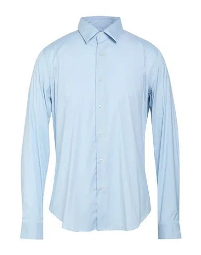 Robert Friedman Man Shirt Sky Blue Size Xl Cotton, Polyamide, Elastane In Multi