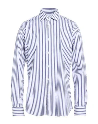 Robert Friedman Man Shirt White Size 17 ½ Cotton In Blue
