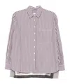 Robert Friedman Striped Shirt In Gray