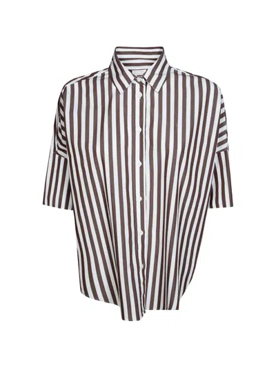 Robert Friedman Striped Shirt In White