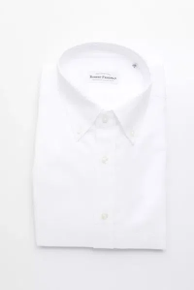 Robert Friedman White Cotton Men's Men's Shirt