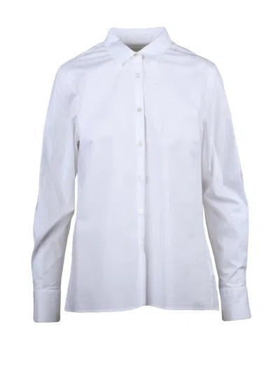 Robert Friedman White Stretch Cotton Button Shirt