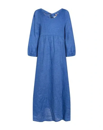 Robert Friedman Woman Maxi Dress Blue Size L Linen