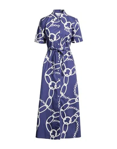 Robert Friedman Woman Maxi Dress Blue Size M Cotton