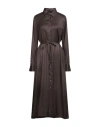 Robert Friedman Woman Maxi Dress Chocolate Brown Size Xl Viscose In Brown