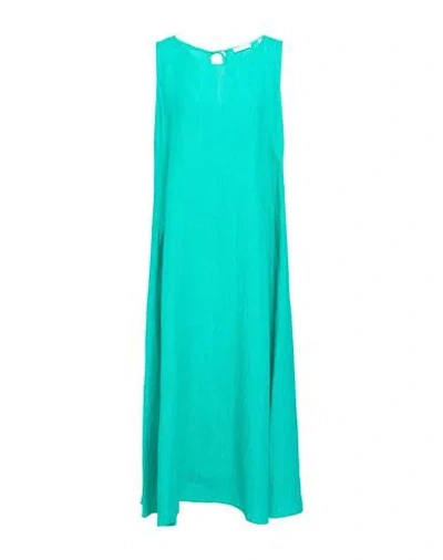 Robert Friedman Woman Maxi Dress Emerald Green Size M Linen