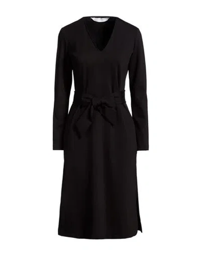 Robert Friedman Woman Midi Dress Black Size Xs Viscose, Nylon, Elastane In Blue