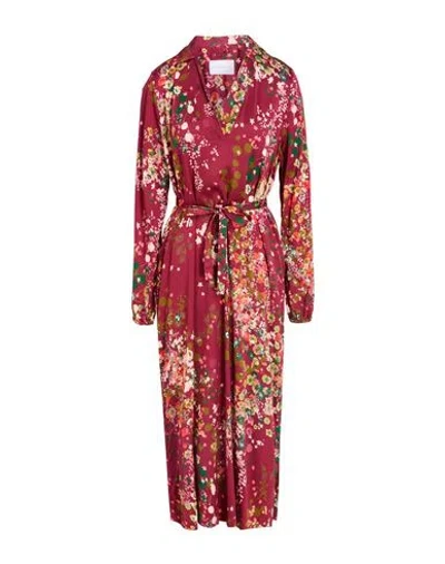 Robert Friedman Woman Midi Dress Garnet Size L Viscose, Elastane