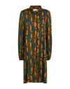 Robert Friedman Woman Mini Dress Dark Green Size M Viscose, Elastane In Blue