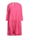 Robert Friedman Woman Mini Dress Fuchsia Size Xxl Cotton In Pink