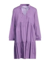 Robert Friedman Woman Mini Dress Purple Size Xxl Cotton