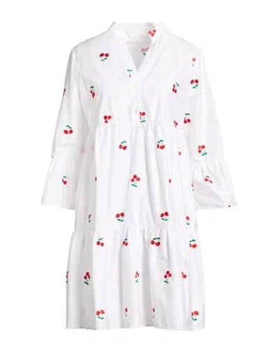 Robert Friedman Woman Mini Dress White Size S Cotton
