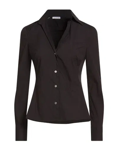 Robert Friedman Woman Shirt Black Size M Cotton, Polyamide, Elastane