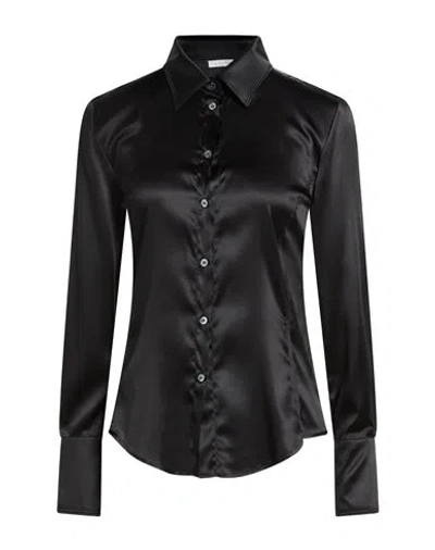 Robert Friedman Woman Shirt Black Size M Silk, Elastane