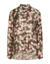 Robert Friedman Woman Shirt Burgundy Size M Viscose, Silk In Multi