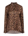 Robert Friedman Woman Shirt Camel Size L Viscose, Silk