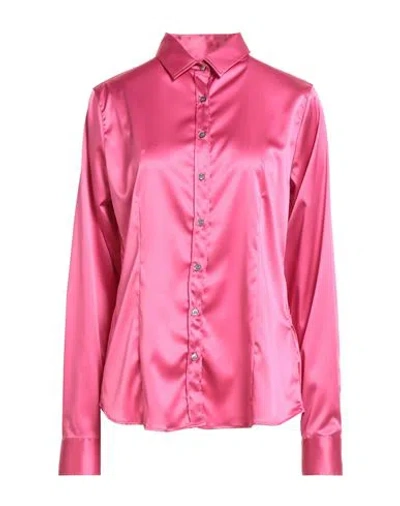 Robert Friedman Woman Shirt Fuchsia Size L Polyester, Elastane