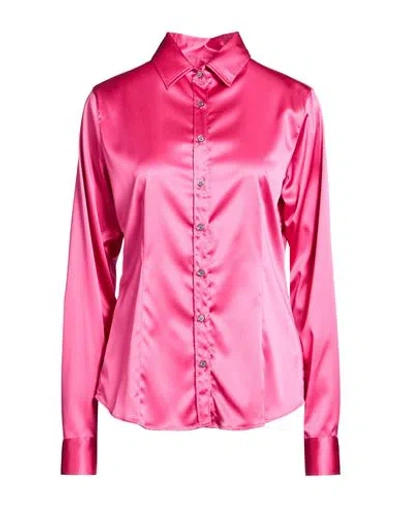 Robert Friedman Woman Shirt Fuchsia Size M Polyester, Elastane In Pink