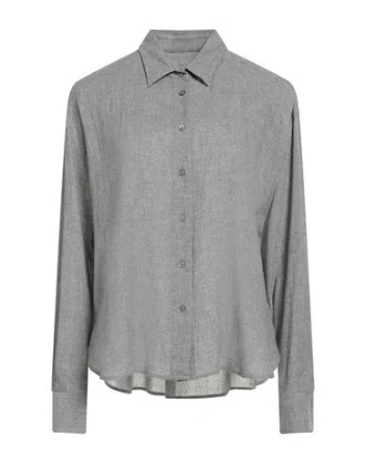 Robert Friedman Woman Shirt Grey Size Xl Viscose, Wool