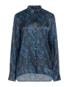 Robert Friedman Woman Shirt Midnight Blue Size M Viscose, Elastane