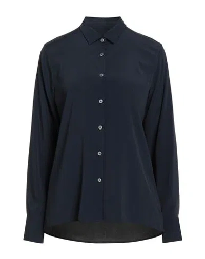 Robert Friedman Woman Shirt Midnight Blue Size Xl Acetate, Silk, Elastane