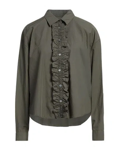 Robert Friedman Woman Shirt Military Green Size M Cotton