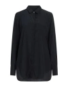 Robert Friedman Woman Shirt Navy Size L Silk, Elastane In Black