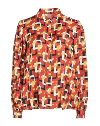 Robert Friedman Woman Shirt Rust Size S Viscose In Red