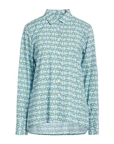 Robert Friedman Woman Shirt Sky Blue Size M Linen