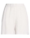 Robert Friedman Woman Shorts & Bermuda Shorts Light Grey Size L Linen In Neutral