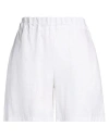 Robert Friedman Woman Shorts & Bermuda Shorts White Size L Linen