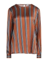 Robert Friedman Woman Top Rust Size S Mulberry Silk, Elastane In Red