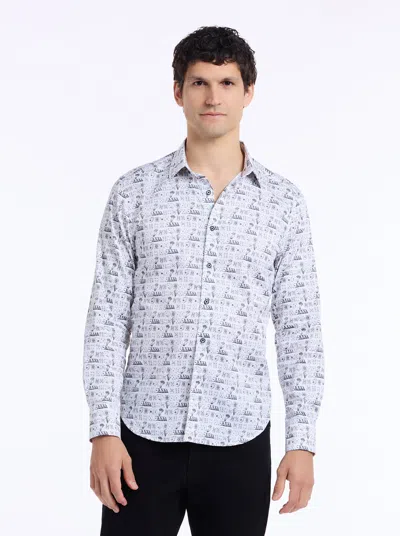 Robert Graham 52 Pick Up Long Sleeve Button Down Shirt In White In Multi