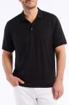 Robert Graham Aaron Checkered Knit Polo In Black