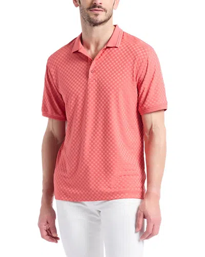 Robert Graham Aaron Knit Polo Shirt In Orange