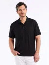 Robert Graham Aaron Short Sleeve Polo In Black