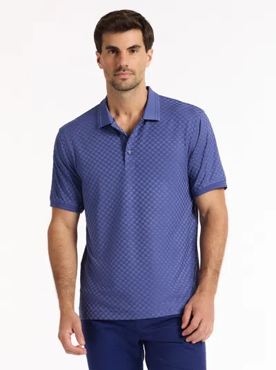 Robert Graham Aaron Short Sleeve Polo In Blue