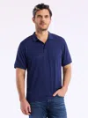 Robert Graham Furlan Solid Stretch Cotton Polo In Blue