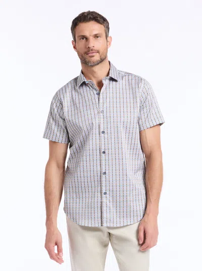 Robert Graham Abbotswell Short Sleeve Button Down Shirt In Gray