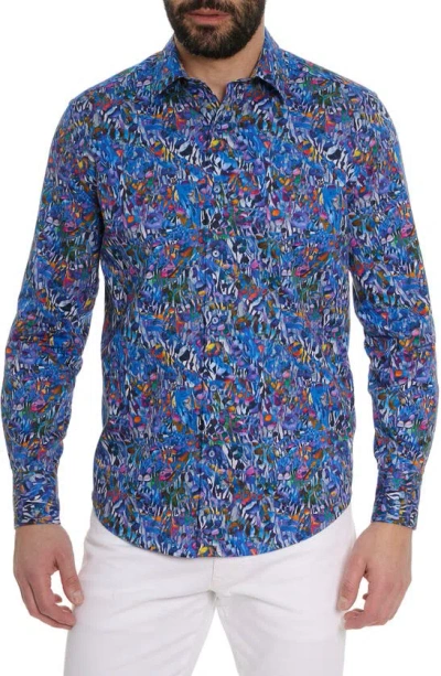 Robert Graham Abstract Print Long Sleeve Shirt In Multi